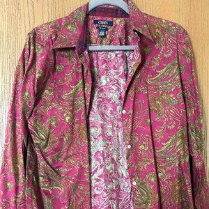 Pink Chaps Button Up with Gorgeous Pattern